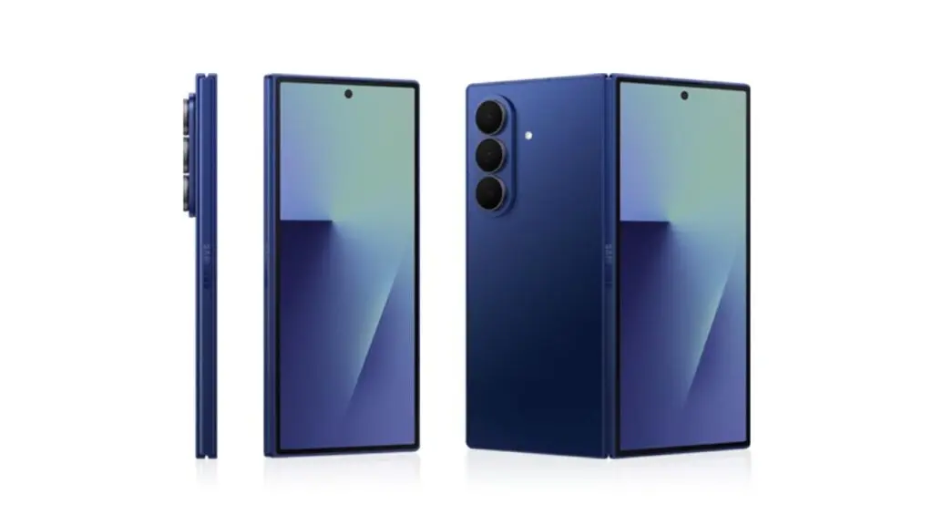 a blue rectangular cell phone