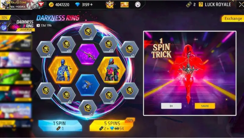 Darkness Ring Event Free Fire